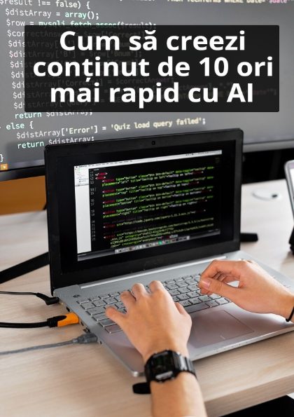 Coperta ebook: Cum sa creezi continut de 10 ori mai rapid cu AI