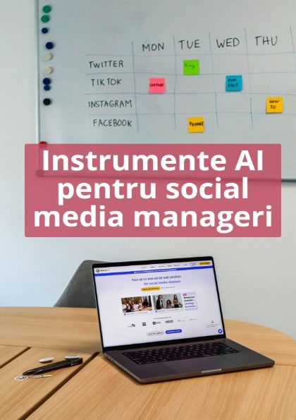 Coperta ebook: Instrumente AI pentru social media manageri