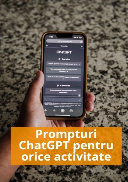 Coperta ebook: Prompturi ChatGPT pentru orice activitate